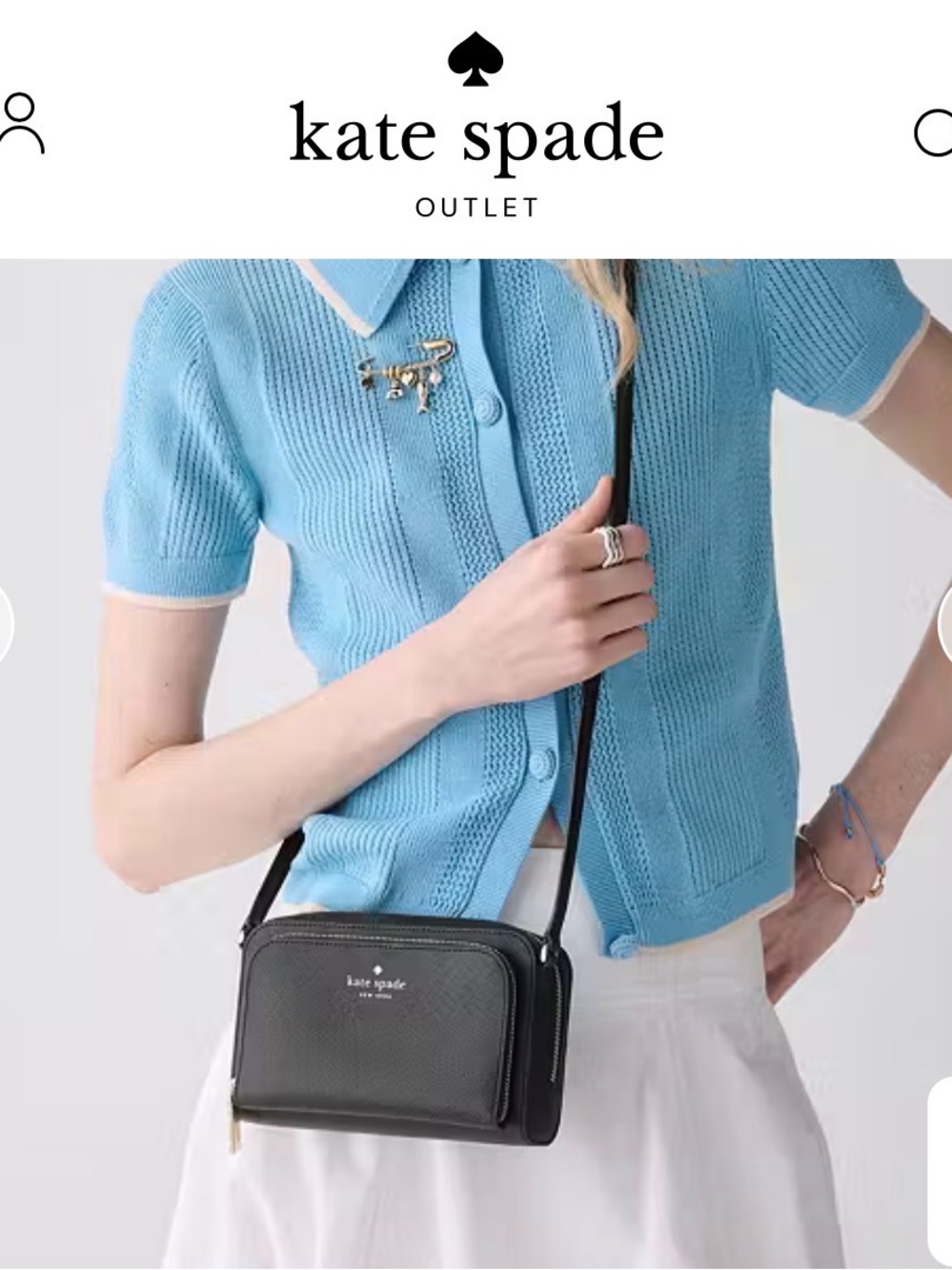 kate spade Black Saffiano Crossbody Bag - Picture 2 of 6